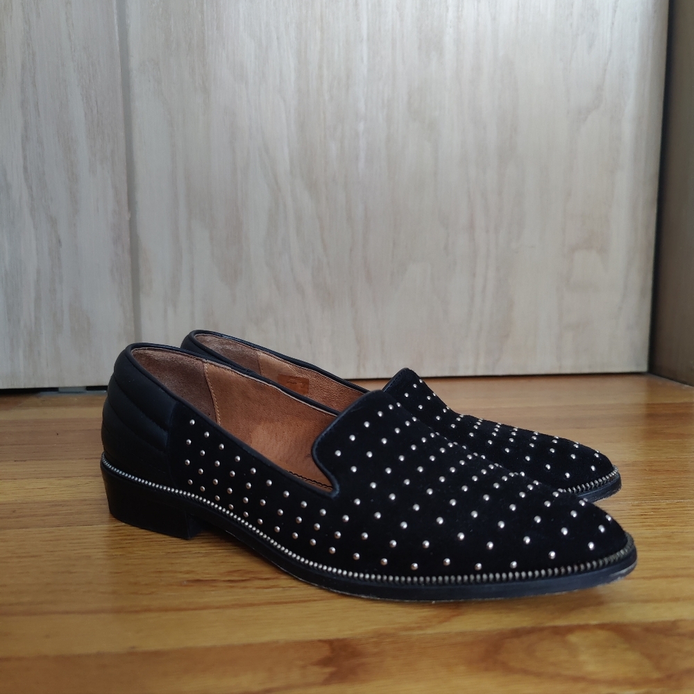 The Kooples Studded Suede Loafers Size 38 EU 7.5 US in mint condition